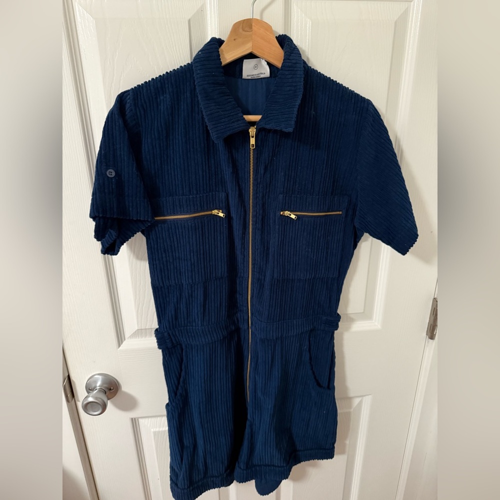 Rue Stiic - Navy Blue Corduroy Ukiyo Romper